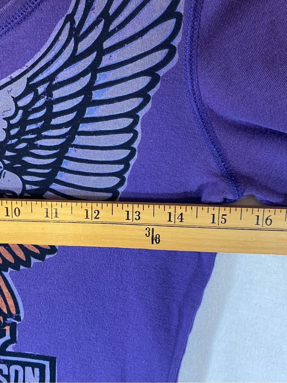 Harley-Davidson Women's Purple Long Sleeve Henley with Eagle Graphic Size XS - Picture 5 of 10